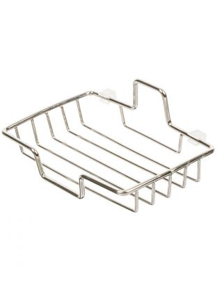 Мыльница настенная, металл, 13.5х8х4.5 см, силиконовое крепление, T2022-HT022