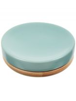 Мыльница настольная, Бамбук, керамика, 11x3.3 см, бирюза, CE2504CA-SD