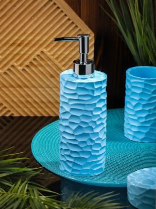 Дозатор для жидкого мыла, пластик, 7х15х20 см, синий, RE1320AA-LD