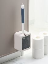 Ерш для туалета подвесной, 11х8.5х42 см, прозрачная вставка, в асс, пластик, Y4-11246