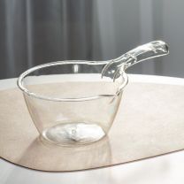 Ковш 1 л, пластик, со сливом, прозрачный, Y4-9266