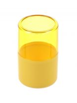 Стакан для зубных щеток, 7.2х11.5 см, пластик, желтый, PS0263FA-TB
