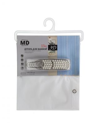 Штора для ванн 180х180 см, полиэстер, сливочная, A310031