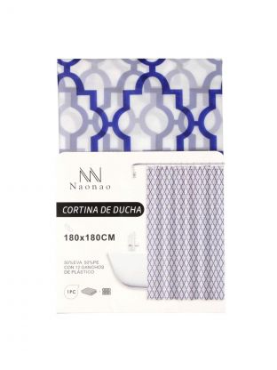 Штора для ванн 180х180 см, Peva, Naonao, Синий ромб, A310141