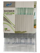 Штора для ванн 180х180 см, Peva, Серая, с прозрачной вставкой, Y4-11147