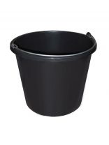 Ведро пластик, 20 л, черное, строительное, Милих, 04320