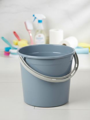 Ведро пластик, 10 л, серо-синее, хозяйственное, Violet, 011049
