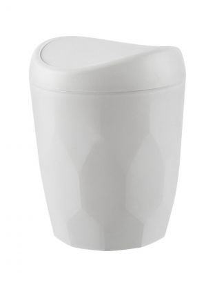 Контейнер для мусора пластик, 1 л, плавающая крышка, белое облако, Keeplex, Light, KL500310048