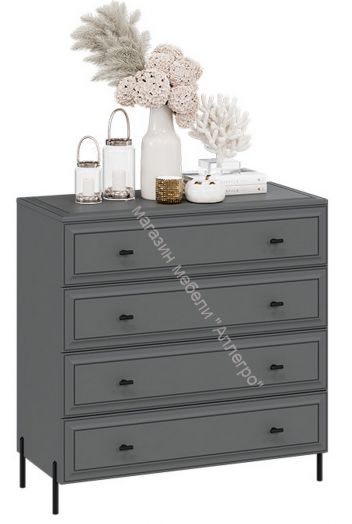 Комод «Пандора» - 414.004.000 Серый графит, Графит матовый