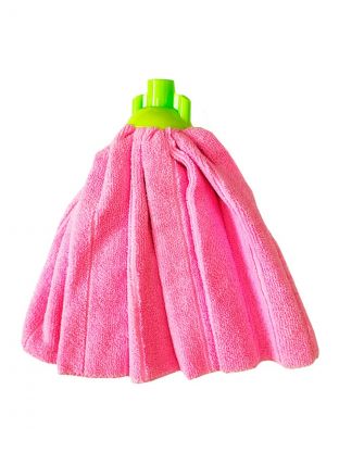 Сменный блок для швабры микрофибра, круглый, розовый, Умничка, Юбка, M-150/C