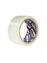 Клейкая лента упаковочная, 44 мм, прозрачная, основа полипропиленовая, 66 м, 45 мкм, Unibob, 600, 28130