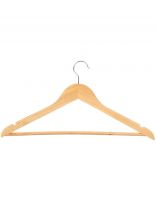 Вешалка-плечики для одежды, 44.5 см, дерево, 10 шт, натуральное дерево, Марья Искусница