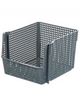 Корзина для хранения, 10 л, 25х29.4х18 см, прямоугольная, пластик, серая, Violet, Лофт, 850018