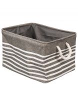 Корзина для хранения, 40х30х27 см, прямоугольная, серая, Y4-7233