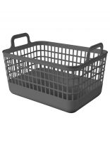 Корзина универсальная, 12 л, 32х22.4х21 см, прямоугольная, полипропилен, серая, Бытпласт, Ково, 435296111