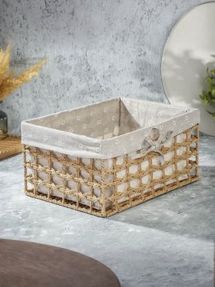 Корзина 34х24х16 см, прямоугольная, плетеная, B090091