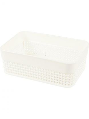 Корзина 1 л, 17х11.3х6 см, прямоугольная, пластик, молочный туман, Plast team, Oslo