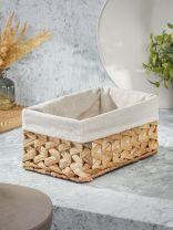 Корзина 26х16х12 см, прямоугольная, плетеная, B090101