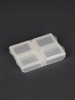 Контейнер для мелочей, пластик, 6.4х4.4х1.3 см, прозрачный, К-34