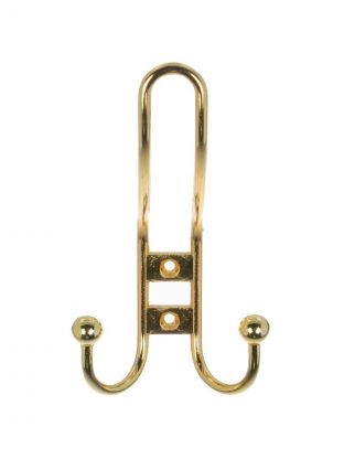 Крючок-вешалка 2-рожковый, Стандарт, 208 A GP, 10 212, золото
