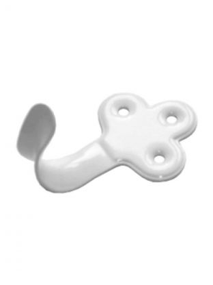 Крючок-вешалка фигурный мод.2, сталь, Домарт, белый