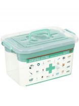 Контейнер для лекарств 10 л, 35.5 х 23.5 х 19 см, с вкладышем, Полимербыт, Домашний доктор, 4381003