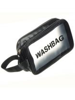 Косметичка 22х7х13 см, матовая, Y9-165, прямоугольная, застежка молния, черная