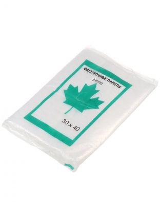 Пакет фасовочный, 480 шт, 30х40 см, 9 мкм, ПЭТ, евроблок, Зеленый клен