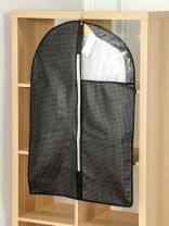 Чехол для одежды 60х110 см, без кармана, с окном, Черная клетка, A190070