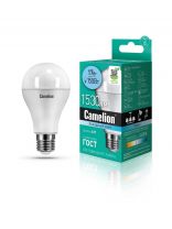 Лампа светодиодная E27, 17 Вт, 150 Вт, 220 В, груша, 4500 К, нейтральный белый свет, Camelion, 12309
