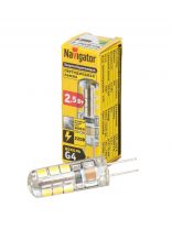 Лампа светодиодная G4, 2.5 Вт, 30 Вт, 220 В, капсула, 4000 К, нейтральный белый свет, Navigator, 71359