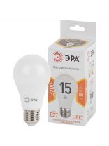 Лампа светодиодная E27, 15 Вт, 130 Вт, 170-265 В, груша, 2700 К, теплый белый свет, Эра, Б0020592