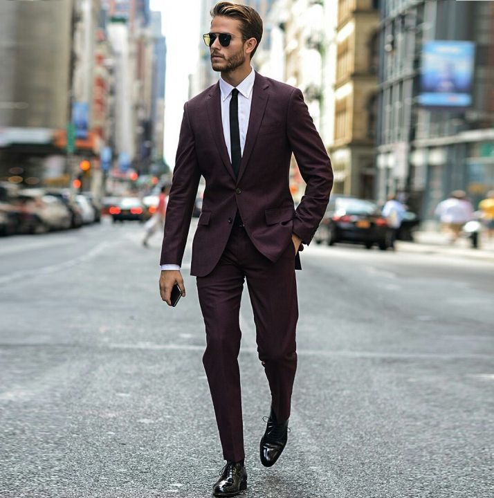 Бордовый костюм на прокат