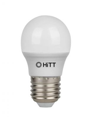 Лампа светодиодная E14, 13 Вт, 130 Вт, 230 В, шар, 6500 К, холодный белый свет, HiTT, HiTT-PL-G45, G45, 1010060