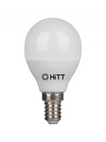 Лампа светодиодная E14, 13 Вт, 230 В, груша, 3000 К, теплый белый свет, HiTT, HiTT-PL-G45, G45, 1010058