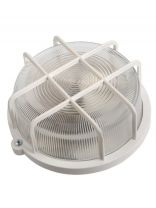 Светильник General Lighting Systems, НПП 03-100-005.04, 100 Вт, E27, на 1 лампочку, IP54, 21.2х21.2х10.4 см, с решеткой, белый, 437849