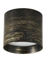 Светильник накладной General Lighting Systems, Башня, 50 Вт, GX53, на 1 лампочку, IP20, 8.2х8.2х7 см, Спот, черное золото, 661346