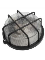 Светильник General Lighting Systems, НПП 03-100-005.04, 100 Вт, E27, на 1 лампочку, IP54, 21.2х21.2х10.4 см, с решеткой, черный, 437850