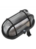 Светильник General Lighting Systems, НБП 02-60-004.03 "ЕВРО", 60 Вт, E27, на 1 лампочку, IP65, 18.6х12.6х11.2 см, с решеткой, черный, 437833