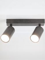 Светильник на основании General Lighting Systems, Башня, 50 Вт, GU10, на 2 лампочки, IP20, d5.5х10 см, Спот, бетон, 662069