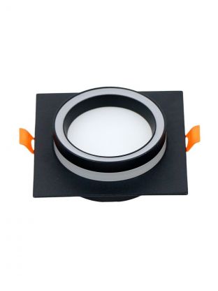 Светильник встраиваемый Вега, GX53, квадратный, черный, General Lighting Systems, GCL-GX53-H38