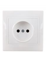 Розетка скрытой установки, 1 гнездо, без заземления, 10 А, керамика, белая, TDM Electric, Таймыр, SQ1814-0011