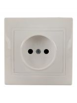 Розетка скрытой установки, 1 гнездо, без заземления, 10 А, керамика, слоновая кость, TDM Electric, Таймыр, SQ1814-0111