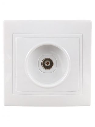 Розетка телевизионная скрытой установки, без заземления, белая, 0-2400 МГц, TDM Electric, Таймыр, SQ1814-0022