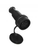 Разъем 1 гнездо, с заземлением, 32 А, 380 В, каучук, IP44, с заглушкой, 3Р+РЕ, TDM Electric, SQ0612-0007