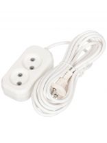 Удлинитель бытовой 2 гнезда, 5 м, ПВС, 2х0.75 мм2, без заземления, 10 А, Jett, РС-2, 155-105