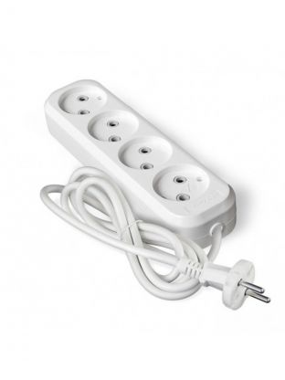 Удлинитель бытовой 4 гнезда, 5 м, ПВС, 2х0.75 мм2, без заземления, UNIVersal, У6, 766М-05