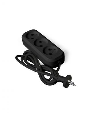 Удлинитель бытовой 3 гнезда, 5 м, ПВС, 2х0.75 мм2, без заземления, черный, UNIVersal, Люкс, У6-639М, 2006