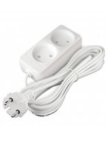 Удлинитель бытовой 2 гнезда, 5 м, ШВВП, без заземления, 1300 Вт, Союз, 481S-0205