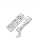 Удлинитель бытовой 3 гнезда, 5 м, ПВС, без заземления, 2200 Вт, Союз, 481S-1305